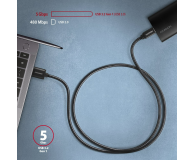 Axagon BUCM3-AM15AB, SPEED kabel USB-C - USB-A, 1.5m, USB 3.2 Gen 1 - 1353470 - zdjęcie 3